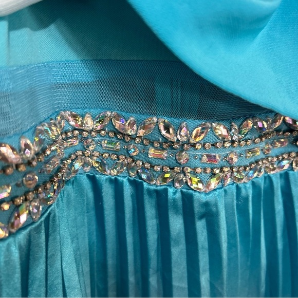 Rare Editions Big Girl's Ombre Zip Up Dressy Maxi Dress Blue Size 12 NWT - Picture 3 of 16